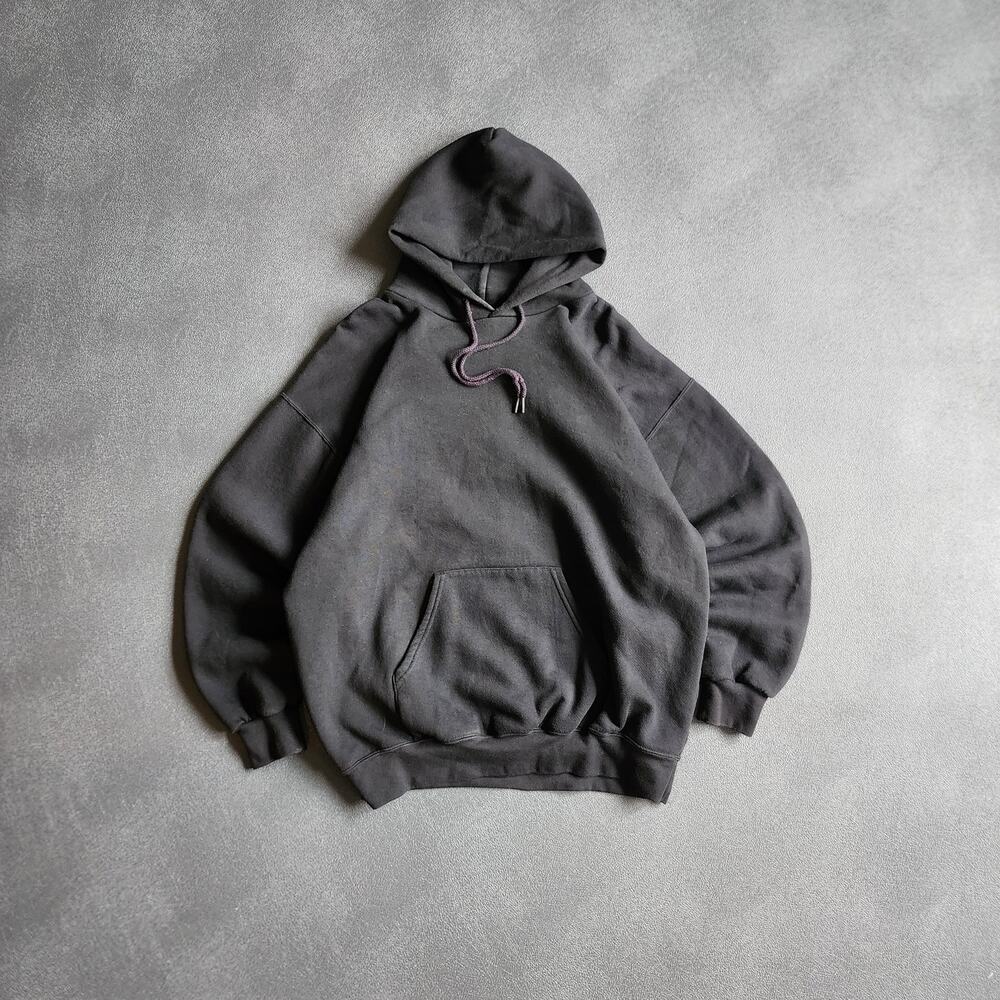 Vintage 90's Lee Heavyweight Black Blank Essential Hoodies XL